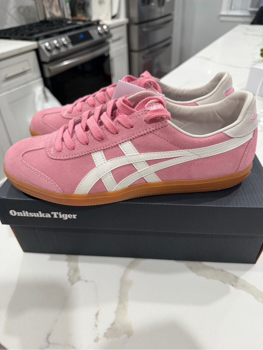Onitsuka Tiger Pink Suede Sneakers
